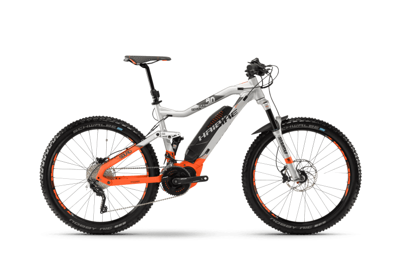 Электровелосипед Haibike Sduro FullSeven 8.0 500Wh 20s XT Серебристый с Оранжевым original 2018