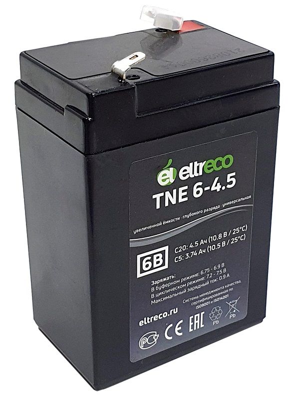 Тяговый аккумулятор Eltreco TNE6-4.5 (6V4.5A/H C20)