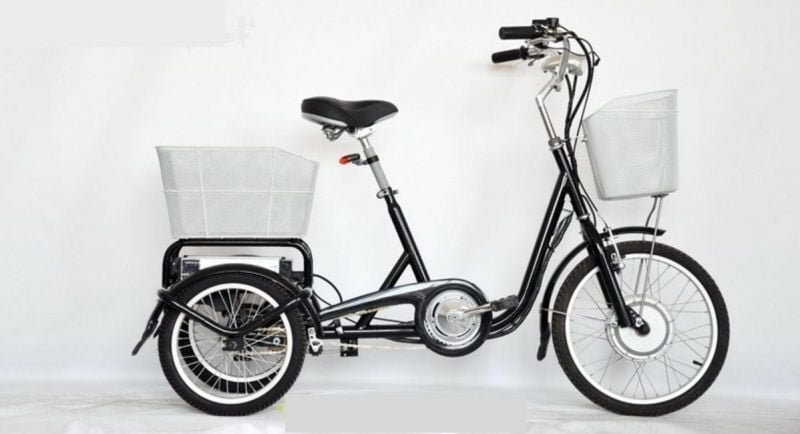 Электровелосипед трехколесный Omnibike 350 36V Омнибайк темно-синий