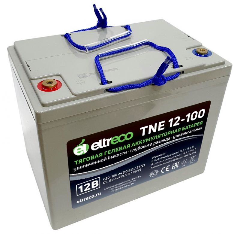 Тяговый аккумулятор Eltreco TNE12-100 (12V80A/H C3)