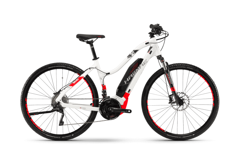 Электровелосипед Haibike Sduro Cross 6.0 women 500Wh 20s XT Белый с Красным original 2017