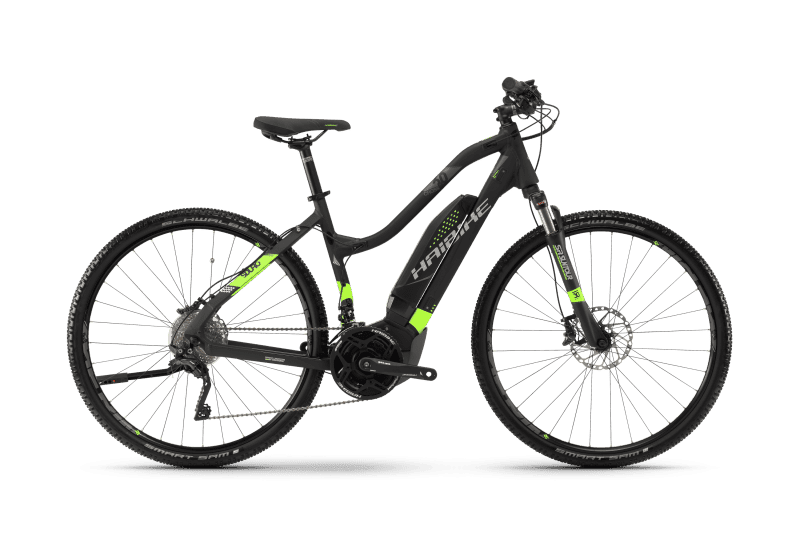 Электровелосипед Haibike Sduro Cross 6.0 men 500Wh 20s XT Черный с Салатовым original 2017