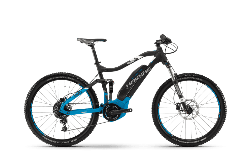 Электровелосипед Haibike Sduro FullSeven 5.0 400Wh 11s NX Черный с Синим original 2018