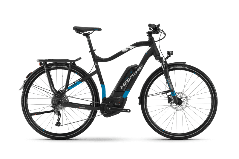 Электровелосипед Haibike Sduro Trekking 5.0 He 500Wh 9s Alivio Черный с Голубым original 2017