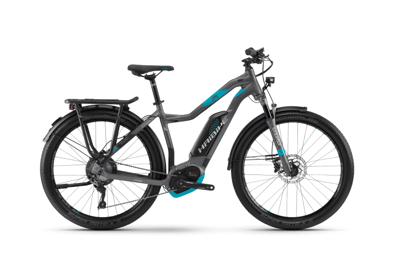 Электровелосипед Haibike Xduro Trekking 7.5 women 500Wh 11s SLX Серый с Голубым original 2018