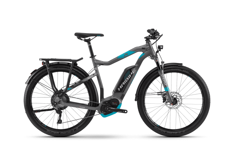 Электровелосипед Haibike Xduro Trekking 7.5 men 500Wh 11s SLX Серый с Голубым original 2017