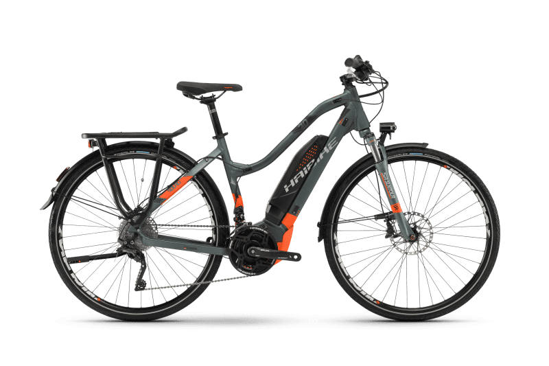 Электровелосипед Haibike Sduro Trekking 8.0 women 500Wh 20s XT Серый с Оранжевым original 2018