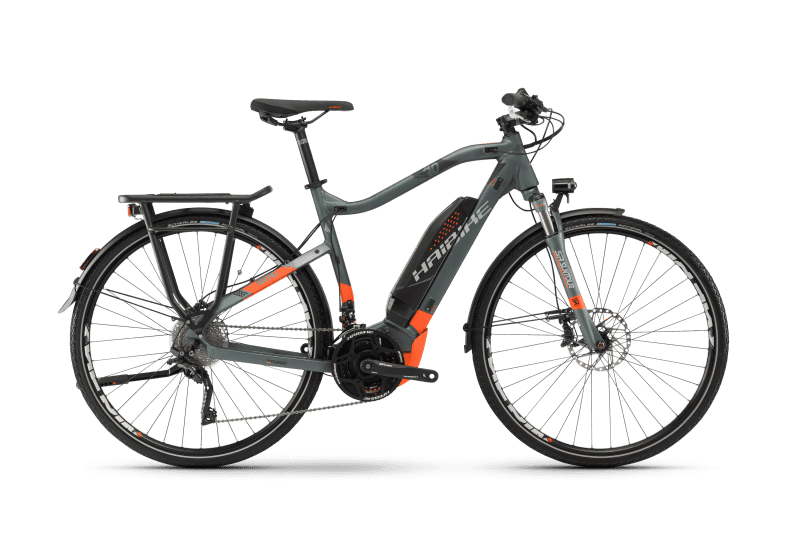 Электровелосипед Haibike Sduro Trekking 8.0 men 500Wh 20s XT Серый с Оранжевым original 2018