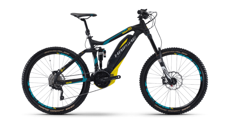 Электровелосипед Haibike Sduro Nduro 6.0 Черный с Голубым original 2017