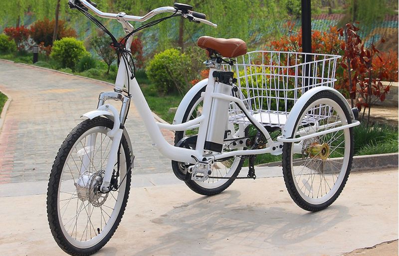 Трехколесный велосипед(не электрический) для взрослых складной Трицикл Etoro Tricyclo 24 дюймов колеса