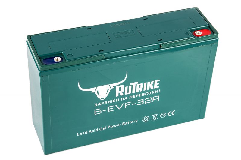 Тяговый гелевый аккумулятор RuTrike 6-EVF-32 (12V32A/H C3)