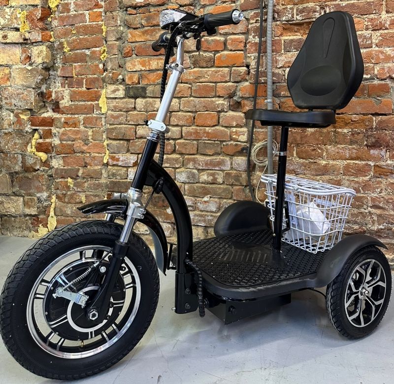 Электросамокат трицикл Zappy Lux Comfort PRO со спинкой и задним ходом